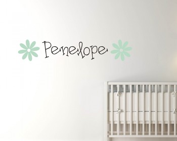 Customised Name with Flowers  Wall Decal For Nursery Customised Name with Flowers  Wall Decal For Nursery